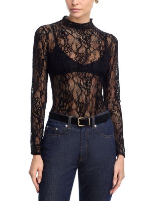 Lace Mock Neck Bodysuit