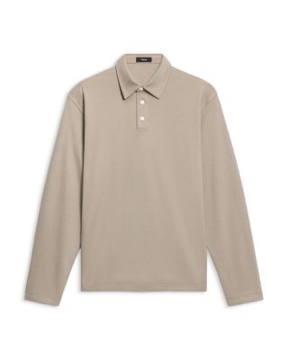 Relaxed Long Sleeve City Interlock Polo Shirt