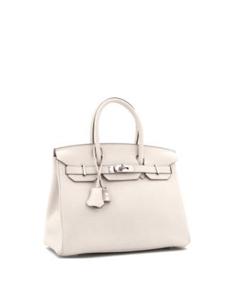 Birkin 30 Handbag Light Togo with Palladium Hardware