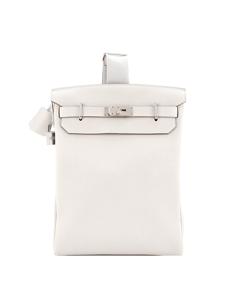 Pre-owned Pre-owned Hermes Hermes Gm Hac A Dos Backpack Togo In White