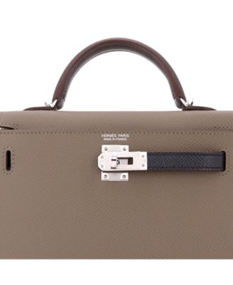 Kelly 20 Handbag Tricolor Epsom with Palladium Hardware