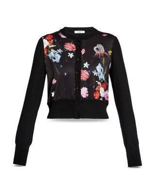 Erdem Cropped Cardigan In Multi
