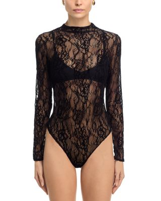 Lace Mock Neck Bodysuit
