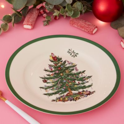 Christmas Tree Salad Plates, Set of 4