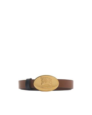  Thin Reversible Leather Oval Knight Stamp Belt