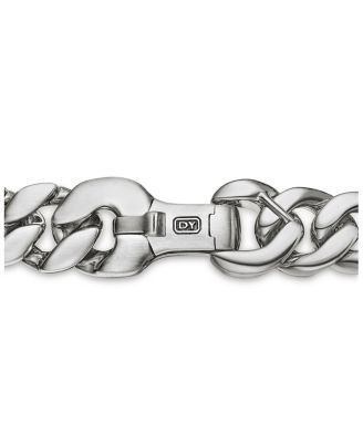Men's Curb Chain Bracelet in Sterling Silver, 8mm