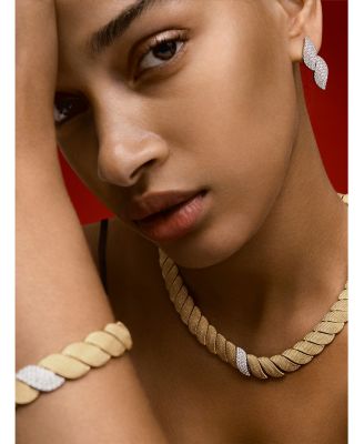 18K White & Yellow Gold San Marco Textured Bracelet