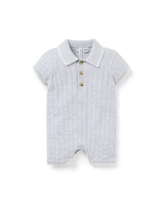 Collared Knit Romper - Baby