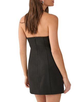 Eyelet Tailored Halter Neck Mini Dress