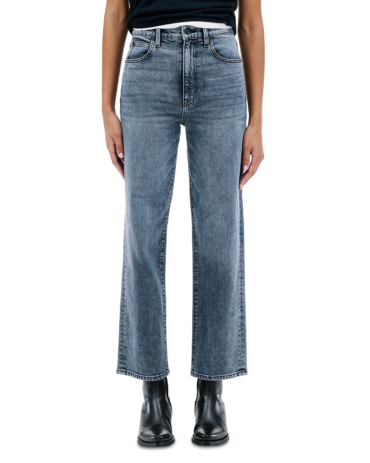 Slvrlake London High Rise Straight Jeans in Worlds Turning