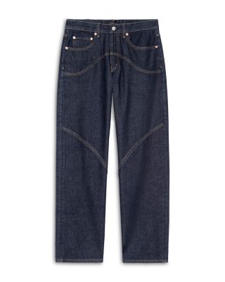 Del Mar High Rise Saddle Seam Straight Jeans in Midnight Blue