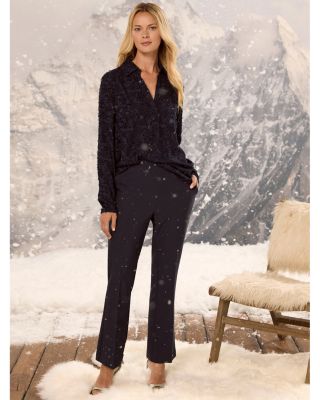 Any Occasion Clipped Jacquard Top