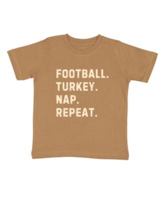 Boys' Football Turkey Nap Repeat Thanksgiving Short Sleeve T-Shirt - Little Kid