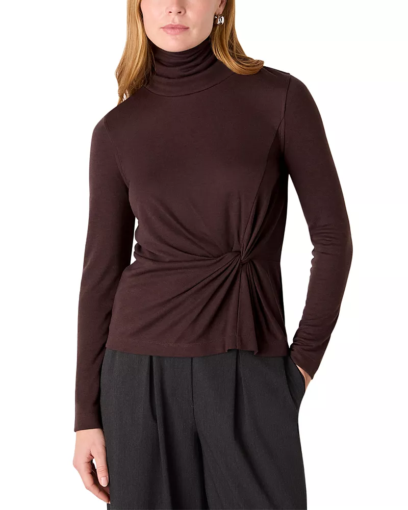 Whistles Roll Neck Twist Front Top