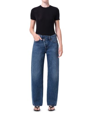 Arc High Rise Straight Crisscross Jeans in Form