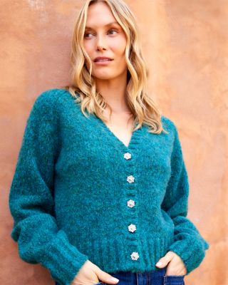 Pearl Button Cardigan Sweater