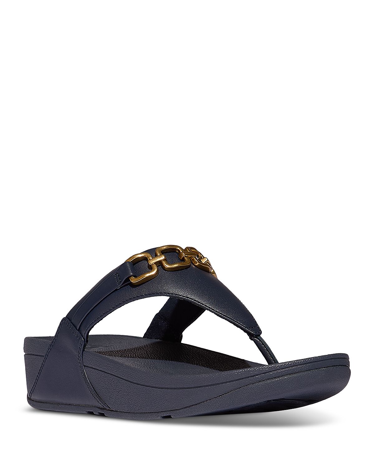FitFlop Women's Lulu Square Chain Leather Toe Post Sandals