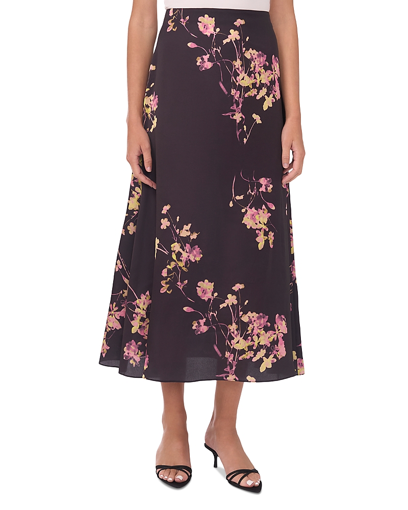 Vince Camuto A Line Slip Midi Skirt In Purple