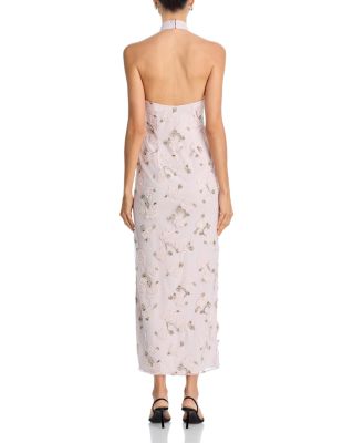 Flower Beads Maxi Dress