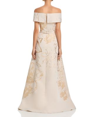 Jacquard Cuff Bodice Gown