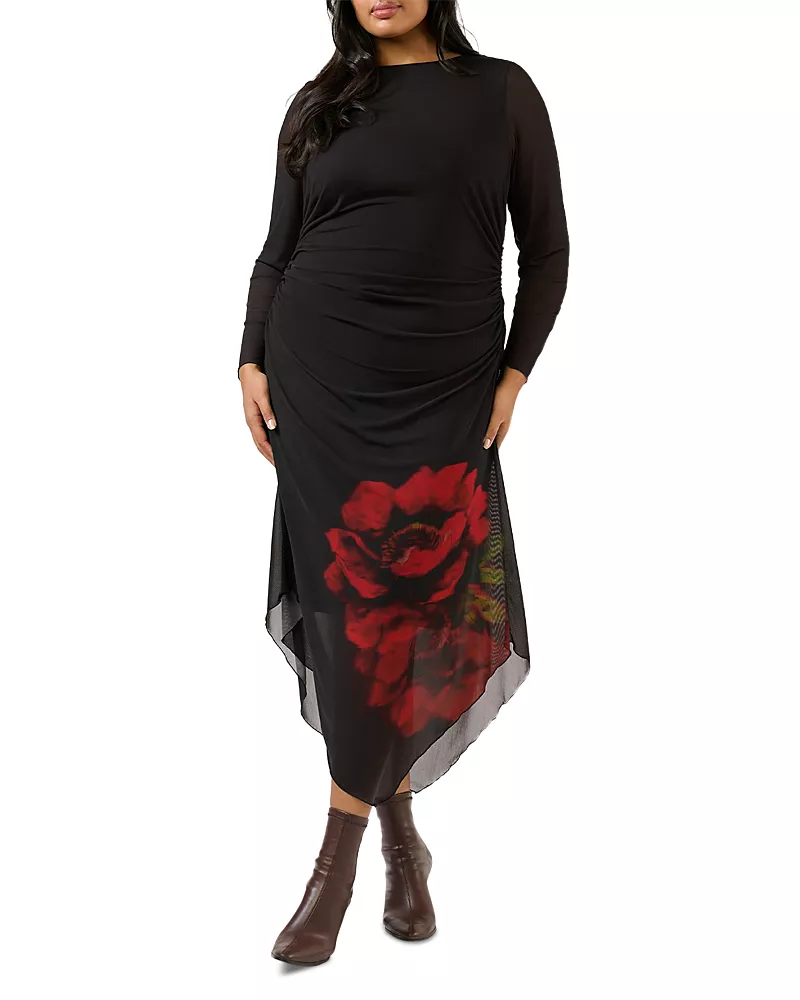 Estelle Plus Raya Asymmetric Dress