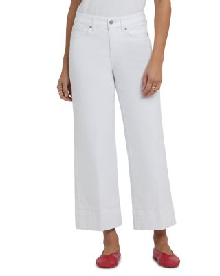 Teresa Wide Leg Ankle Jeans in Optic White
