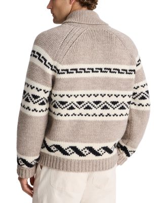 Fair Isle Zip Front Cardigan Jacket