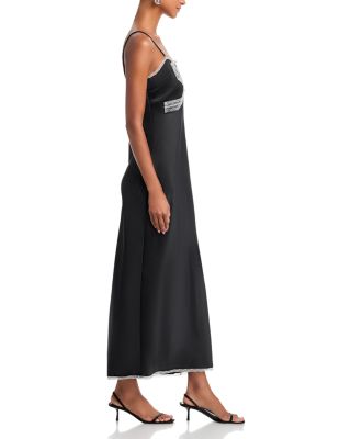 Isolie Lace Bow Crepe Maxi Dress