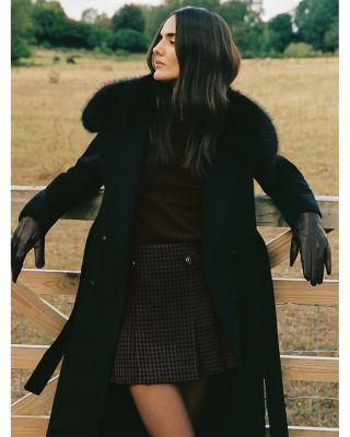 Faux Fur Collar Coat