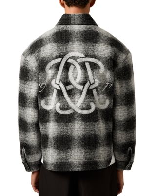 Brushed Check Embroidered Jacket