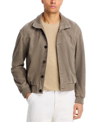 Rib Collar Suede Jacket