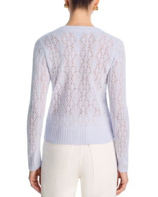 100% Cashmere Crewneck Cardigan Sweater - Exclusive