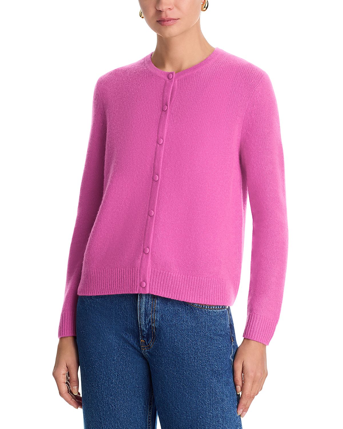 C by Bloomingdale's Cashmere Crewneck Cardigan Sweater - Exclusive