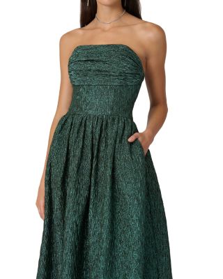 Lillia Jacquard Strapless Dress
