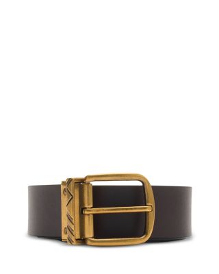 Men's Reversible Check Pin Buckle Belt