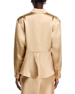 Fitted Cinched Waist Shirt