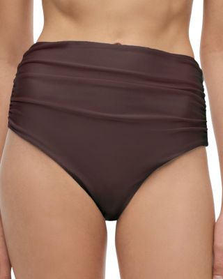 Simkhai Teya High Waisted Ruched Bikini Bottoms