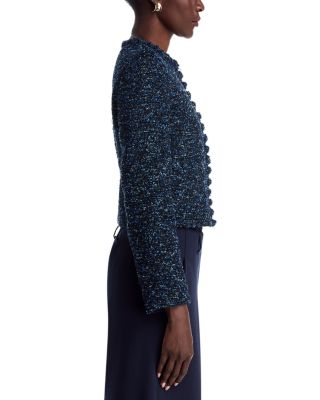 Crochet Trimmed Textured Stitch Sweater & Jacket