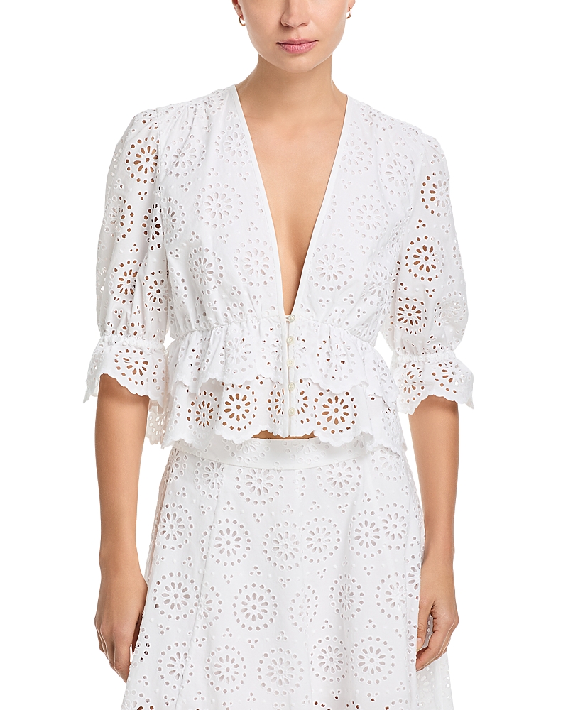 Frame The Solstice Plunging Neck Top
