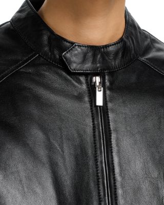 Domenico Leather Bomber Jacket