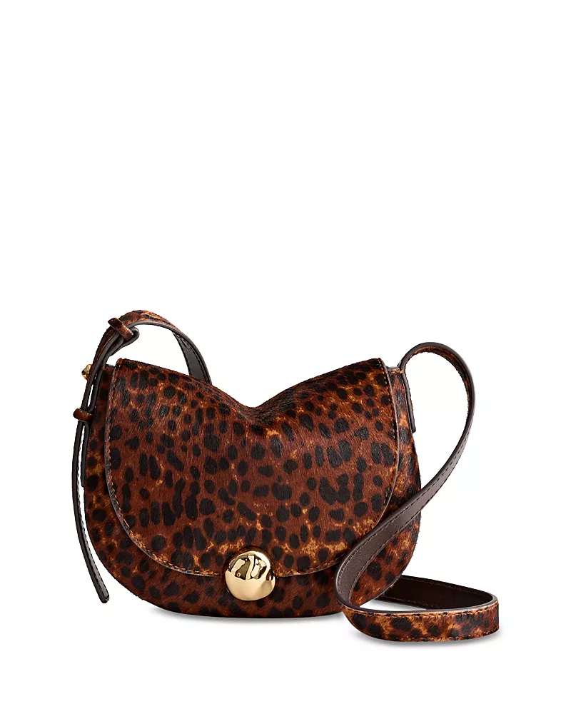 Madewell Dakota Leopard Print Calf Hair Saddle Bag