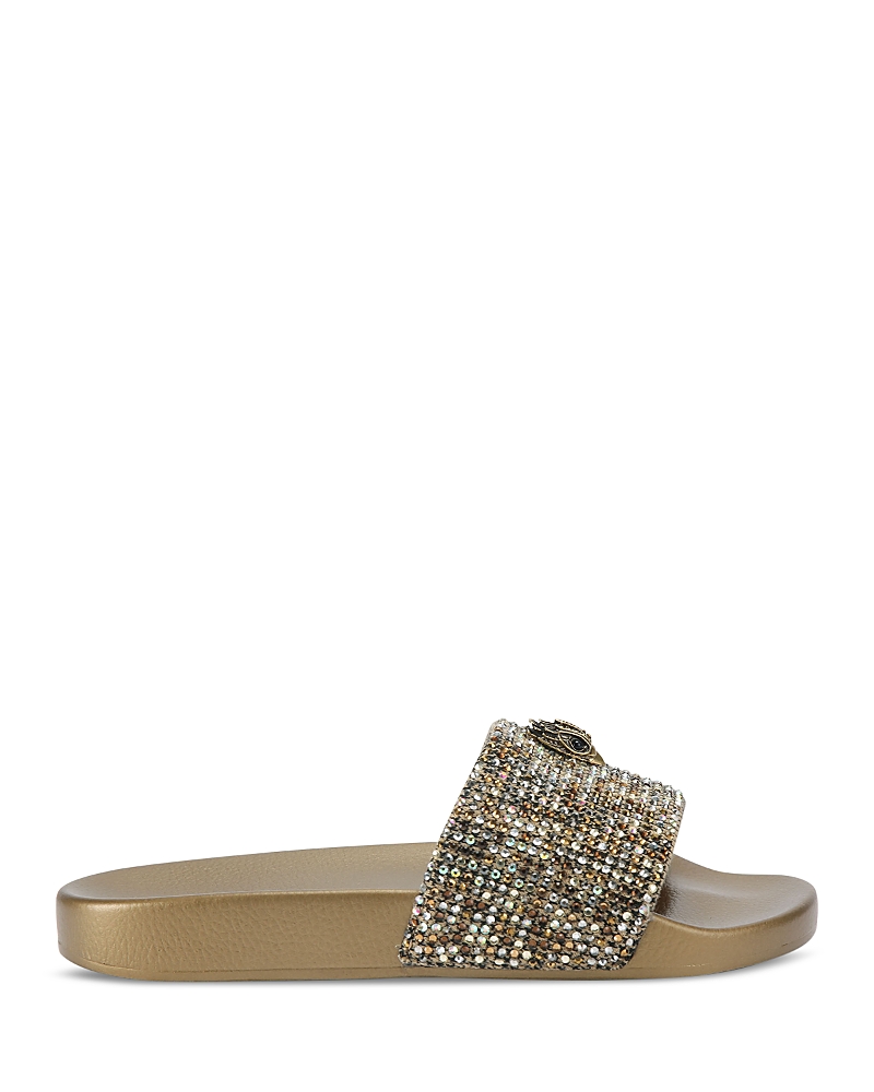Kurt Geiger Women's Meena Eagle Poolslide Sandals In Brown