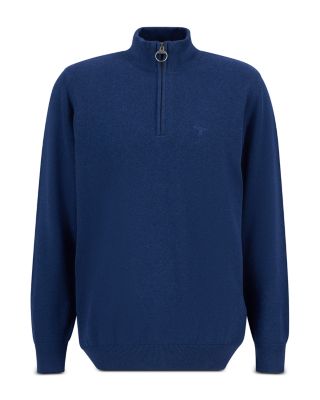 Cotton Half Zip Knitted Jumper