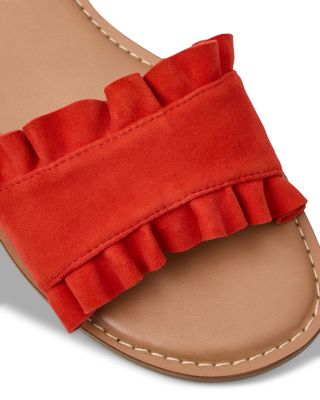 Women's Rozette Ruffle Slides
