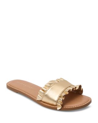 Women's Rozette Ruffle Slides