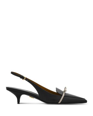 Women's Micro Bow Slingback Pumps
