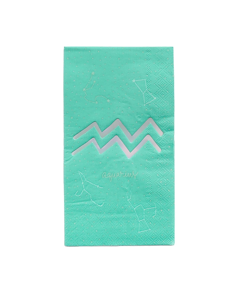 Jollity & Co. Zodiac Themed Paper Party Guest Napkins, Set of 16