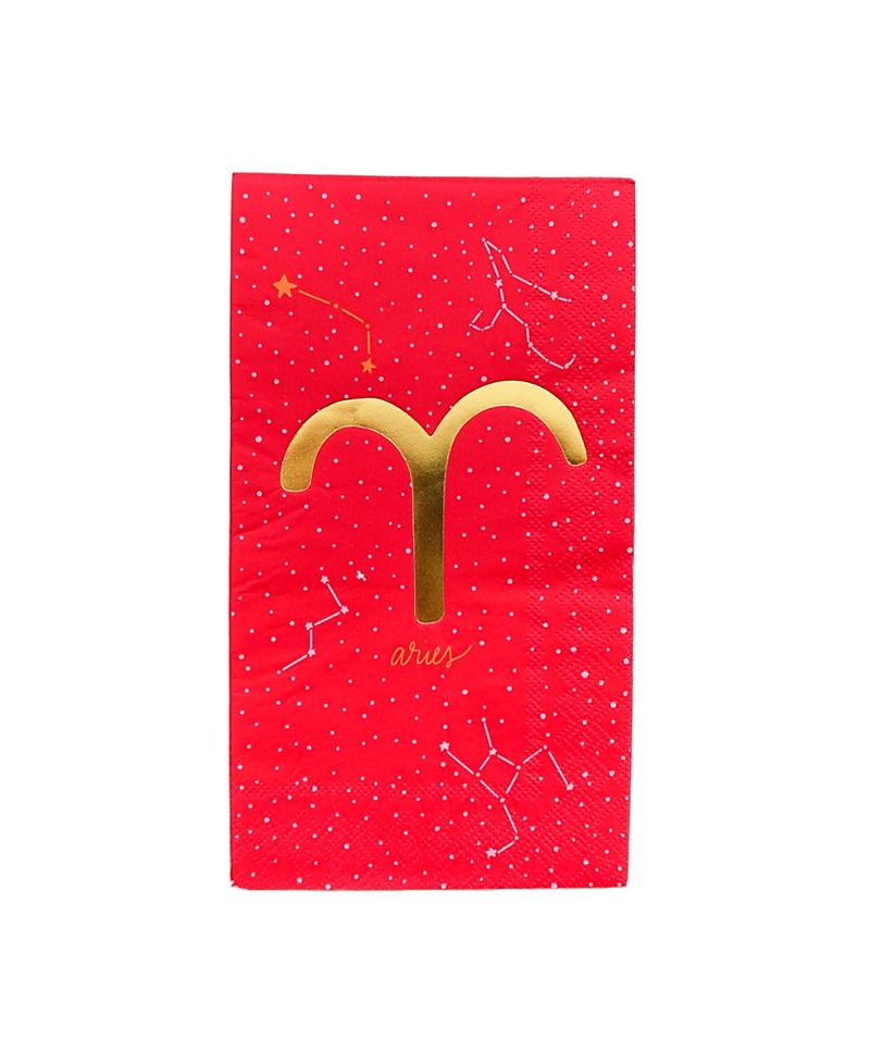 Jollity & Co. Zodiac Themed Paper Party Guest Napkins, Set of 16