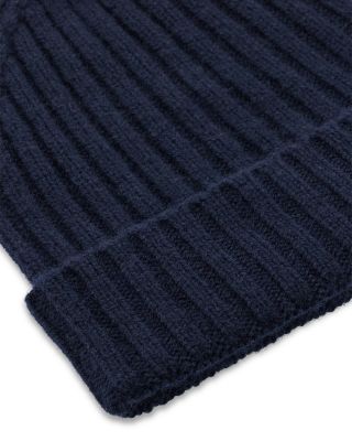 Men's Ribbed Pure Cashmere Beanie