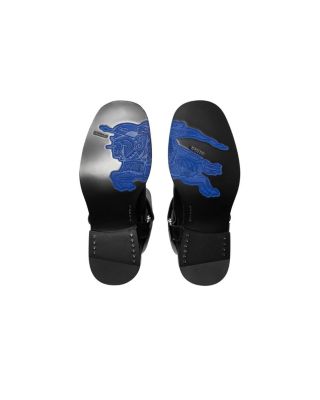 Women&#39;s Leather Saddle High Boots